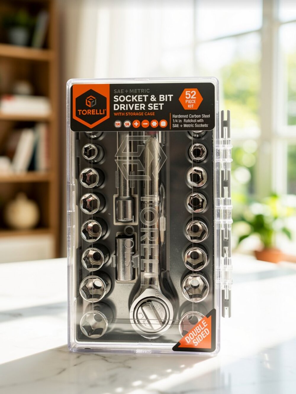 Torelli 52 Piece Socket & Bit Driver Set SAE Metric Toolkit